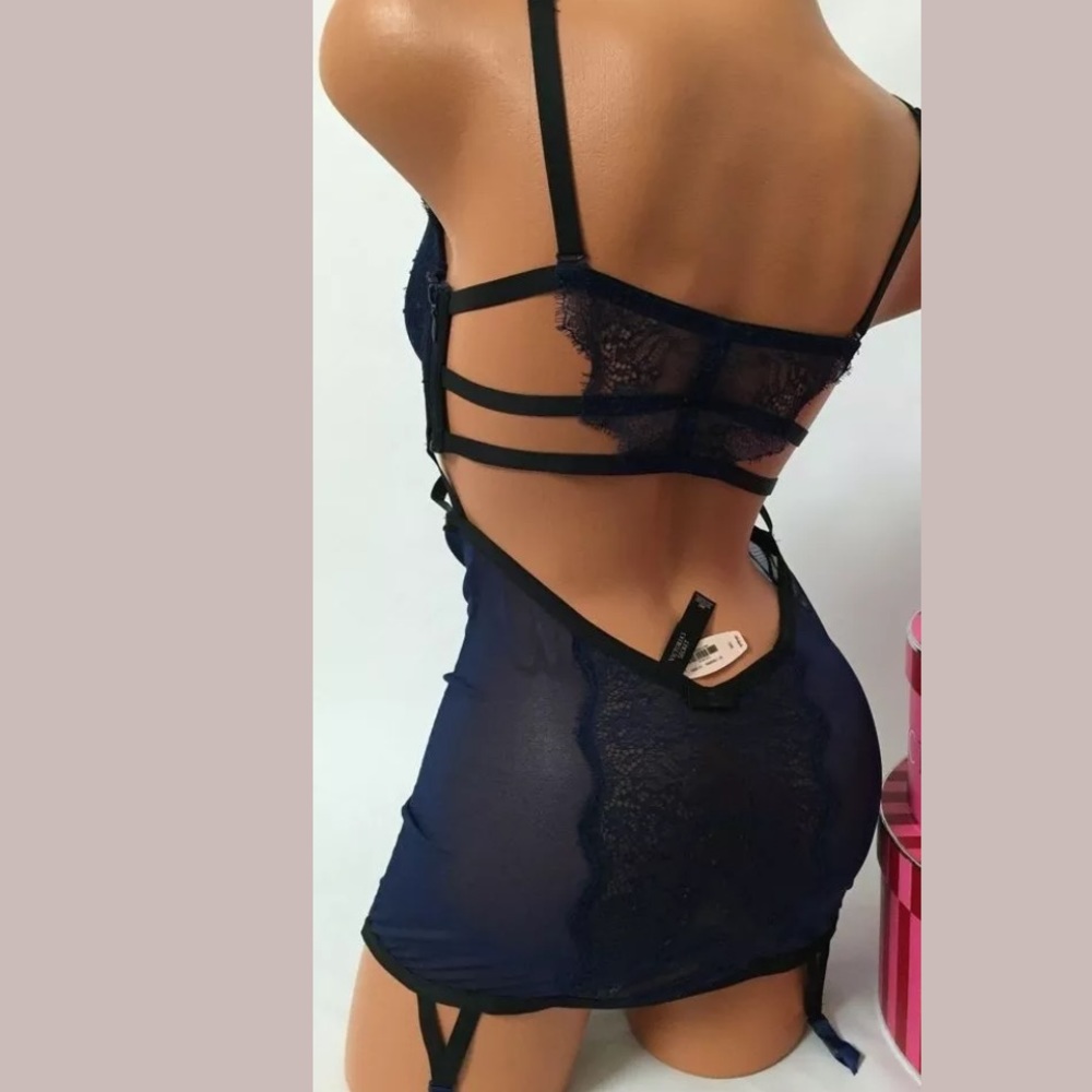 34D Push Up Very Sexy Corset Lace Garter Slip - Picture 3 of 3